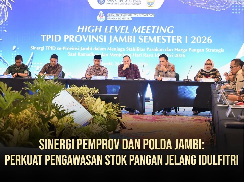 Danrem 042/Gapu Hadiri High Level Meeting TPID Provinsi Jambi 2026
