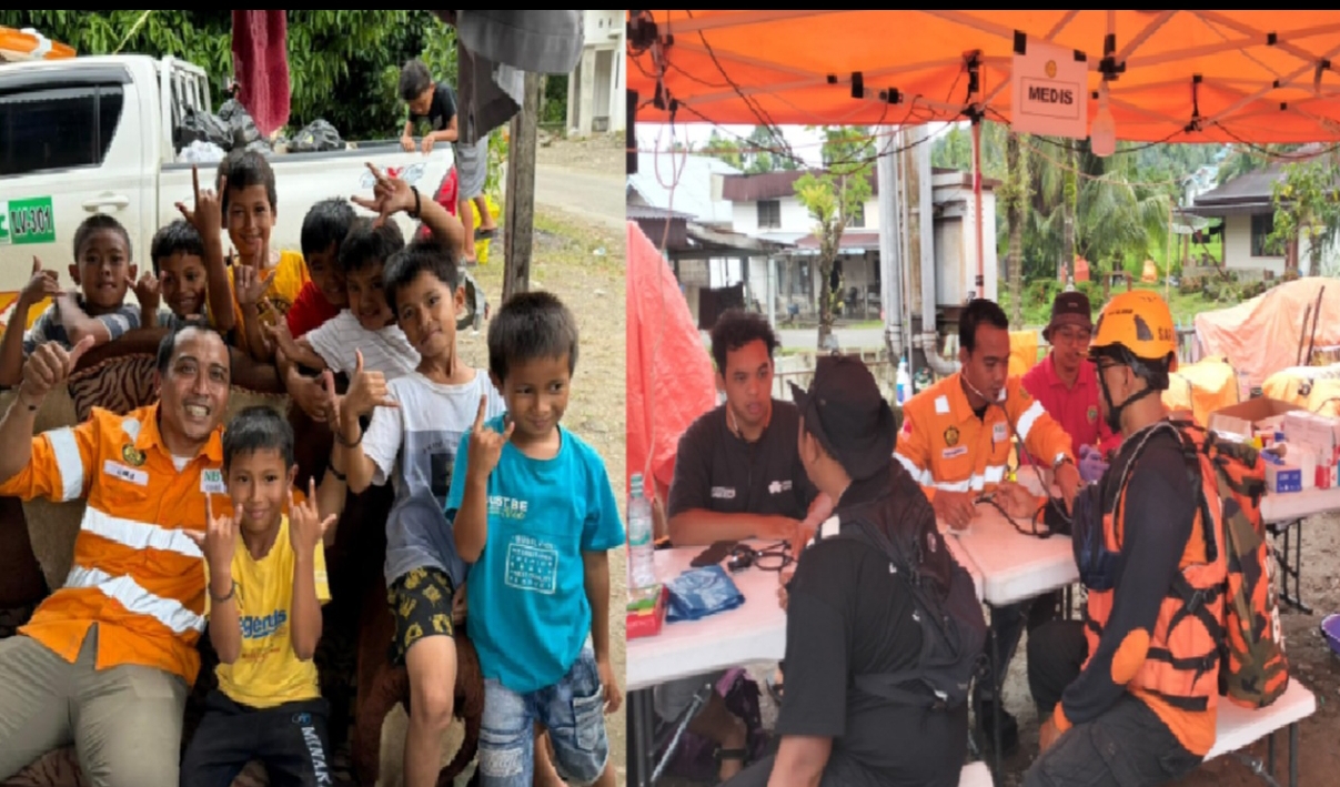 PT SAS dan Group Kirim Bantuan Logistik, Obat Hingga Tim Trauma Healing untuk Anak-anak di Sumbar