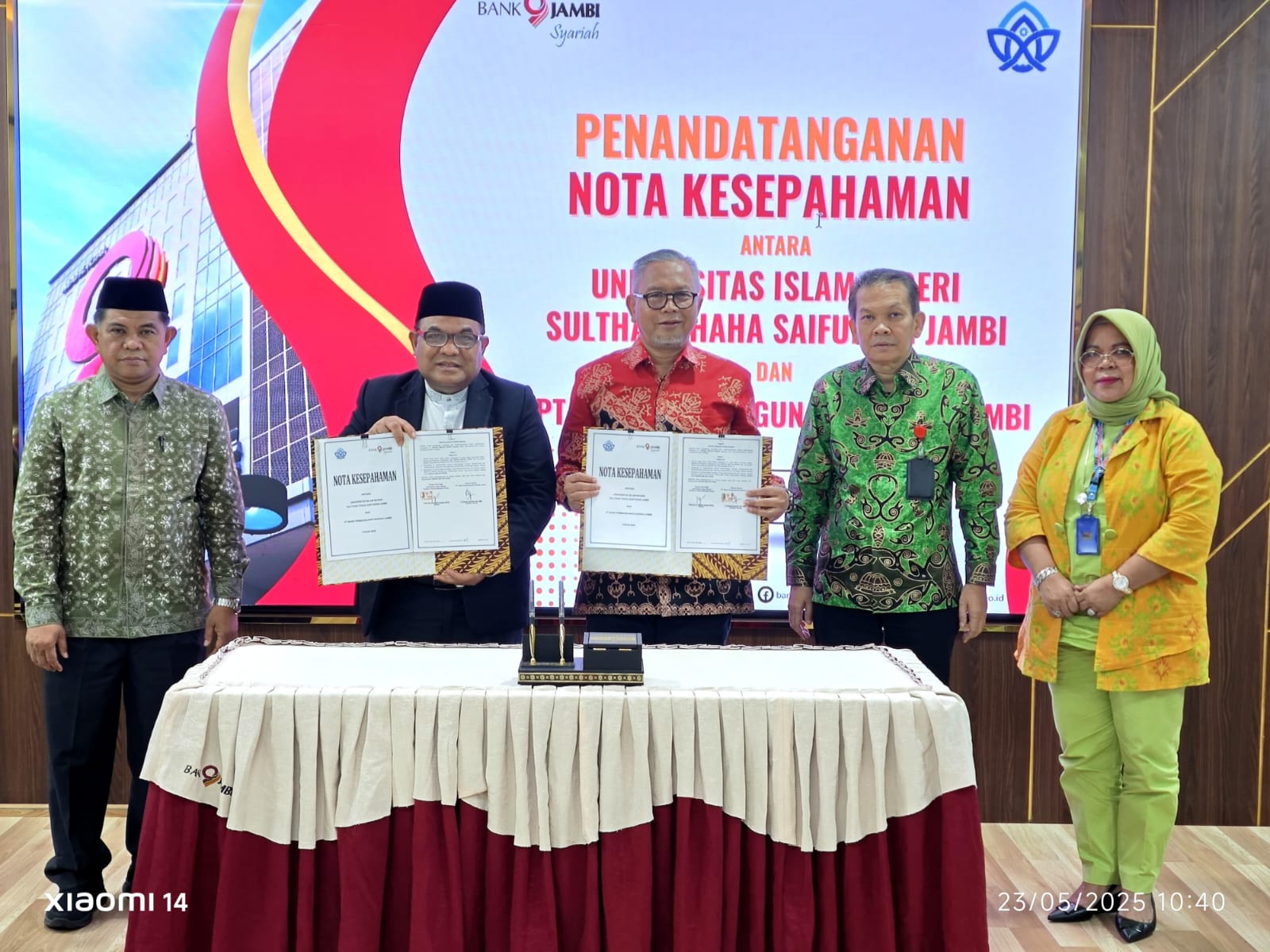 Bank Jambi dan UIN STS Jambi Jalin Nota Kesepahaman