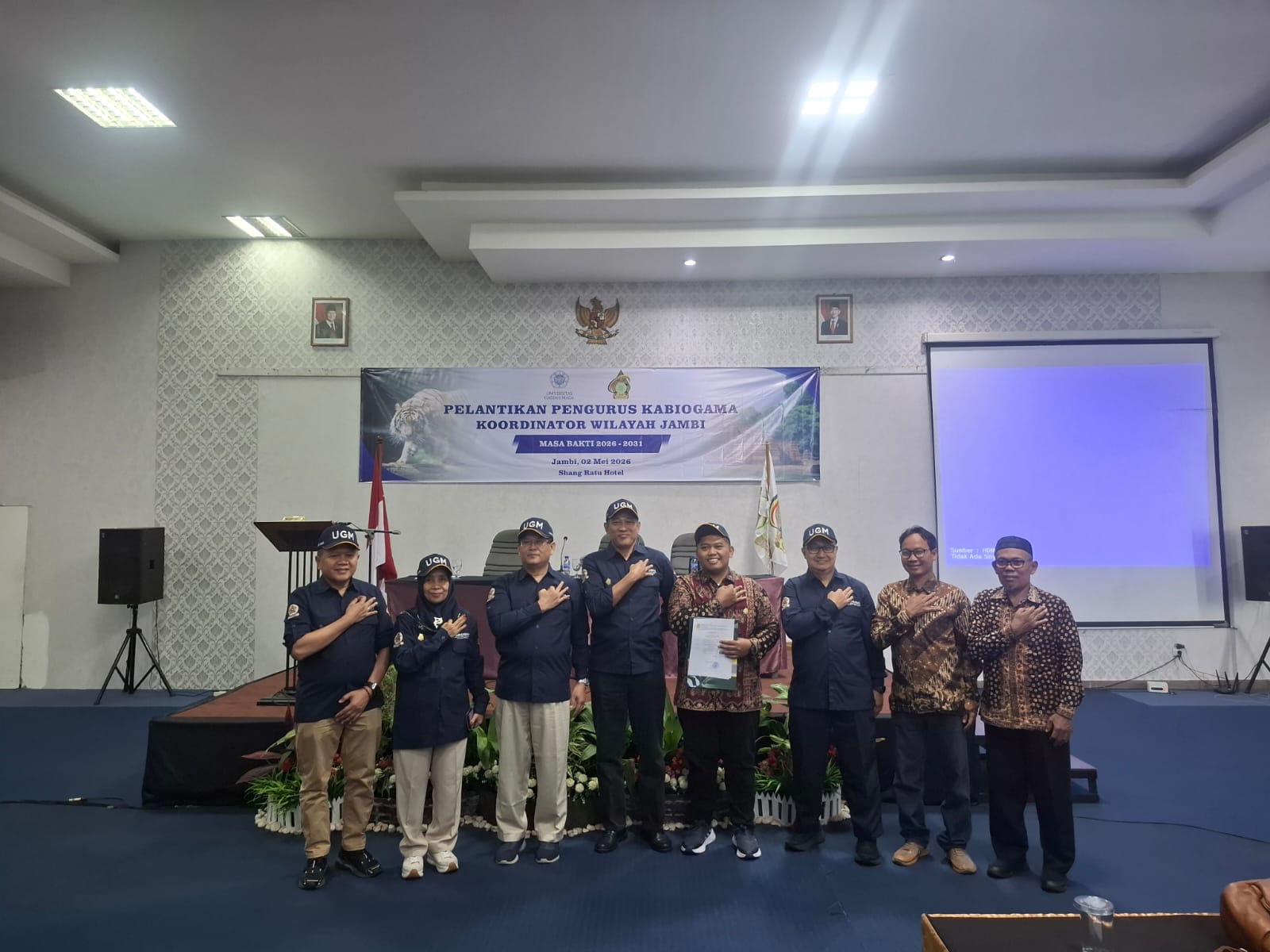 Pelantikan Pengurus Kabiogama Jambi Periode 2026–2031, Bayu Kurniawan Jadi Ketua Korwil Kabiogama Termuda