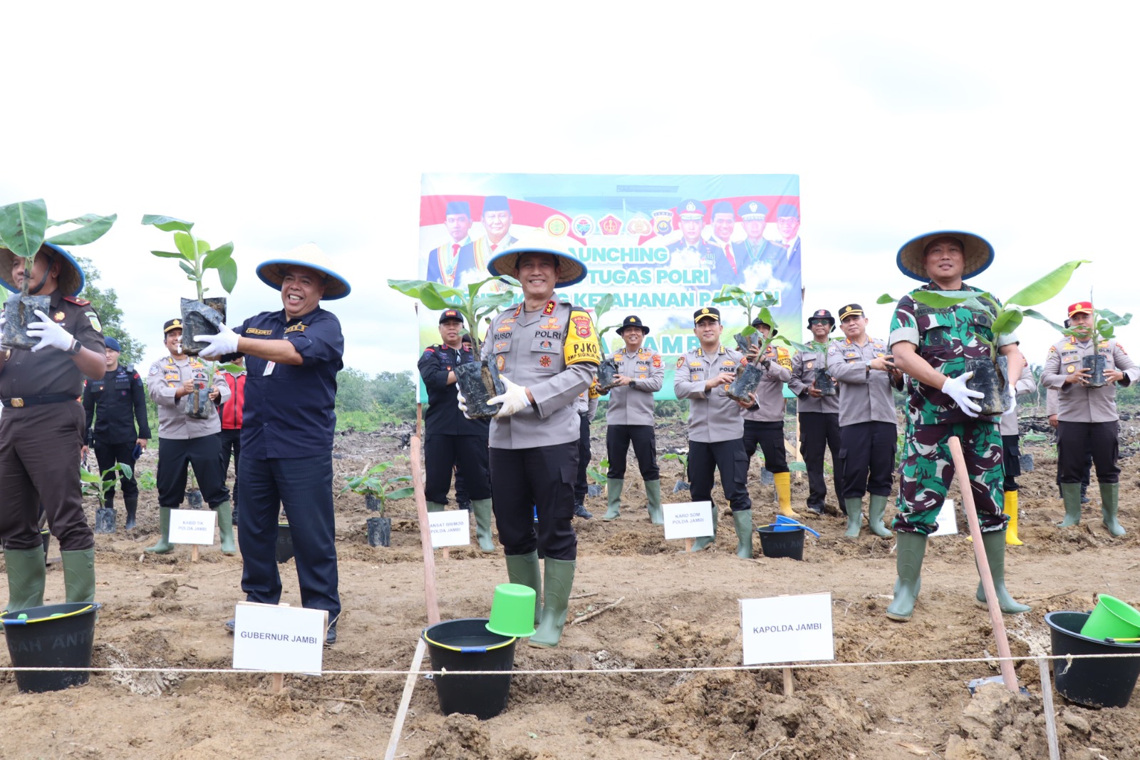 Polda Jambi Launching Gugus Tugas Polri Dalam Mendukung Ketahanan Pangan