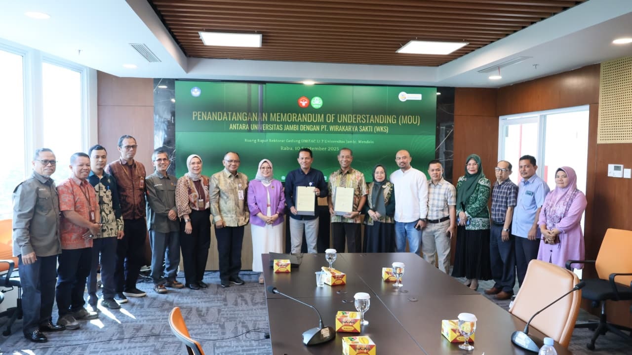 UNJA dan PT. WKS Teken MoU, Perkuat Kolaborasi Pendidikan dan Industri HTI