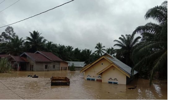 Ratusan Rumah Di Kabupaten Tebo Terendam Banjir