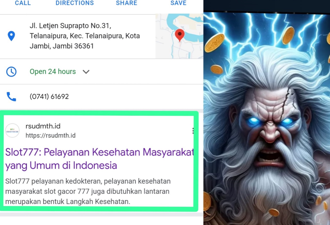 Situs RS Raden Mattaher Jambi Diserang Iklan Slot Gacor