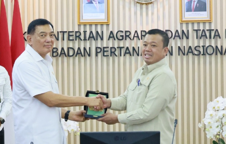 Diskusi dengan Menhan, Menteri Nusron akan Lakukan Penguatan Kerja Sama