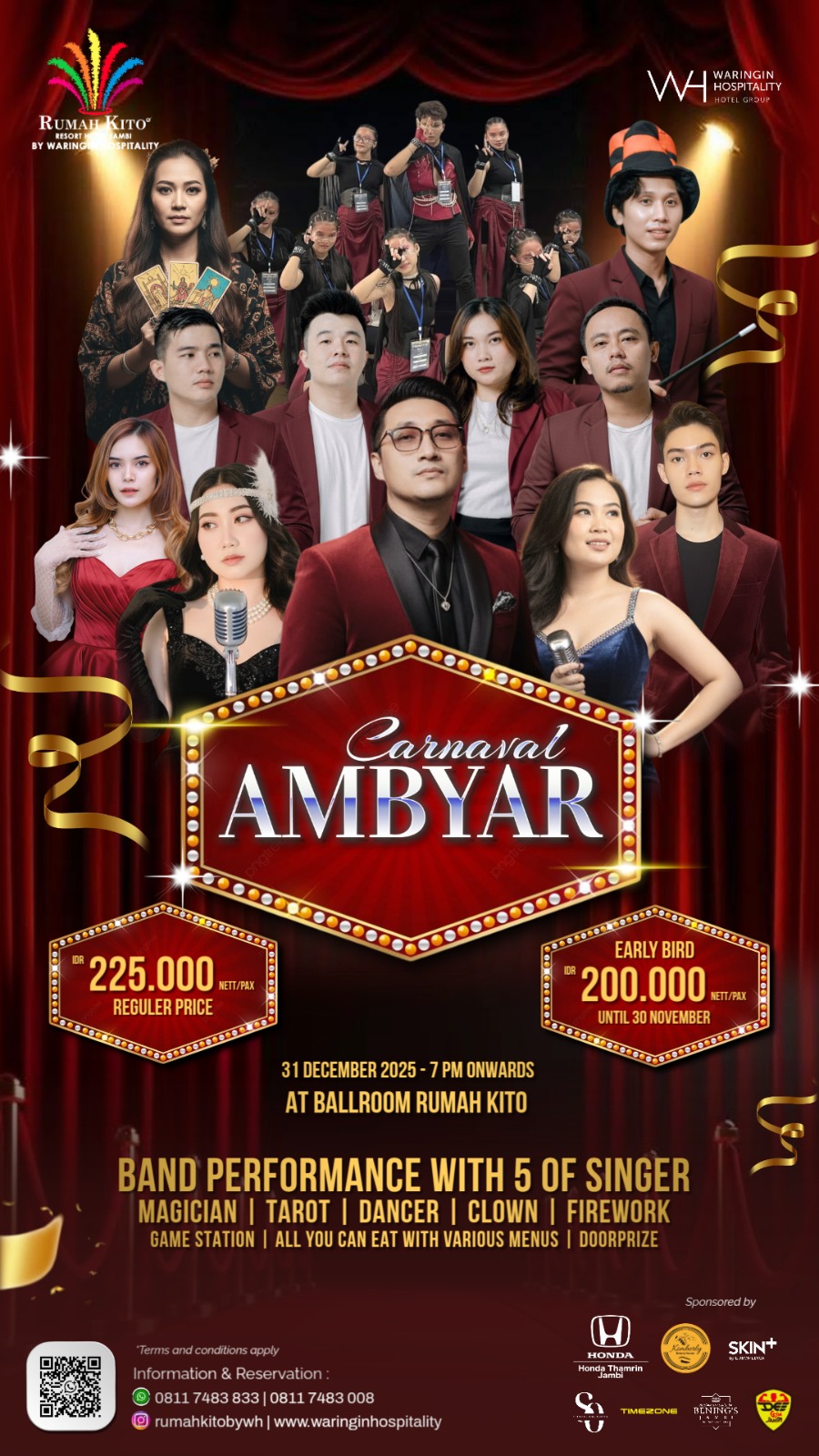 Malam Pergantian Tahun Baru 2026, Rumah Kito Resort Hotel Jambi by WH Hadirkan Carnaval Ambyar !!