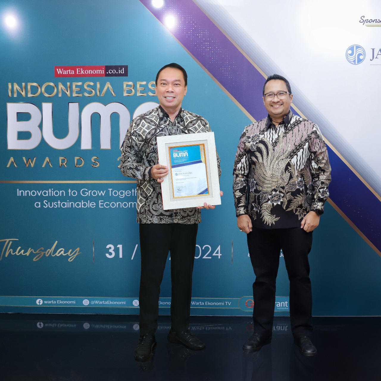 Berhasil Jalankan Tata Kelola Untuk Tingkatkan Pelayanan, Jasa Raharja Raih Penghargaan Best BUMN Awards 2024