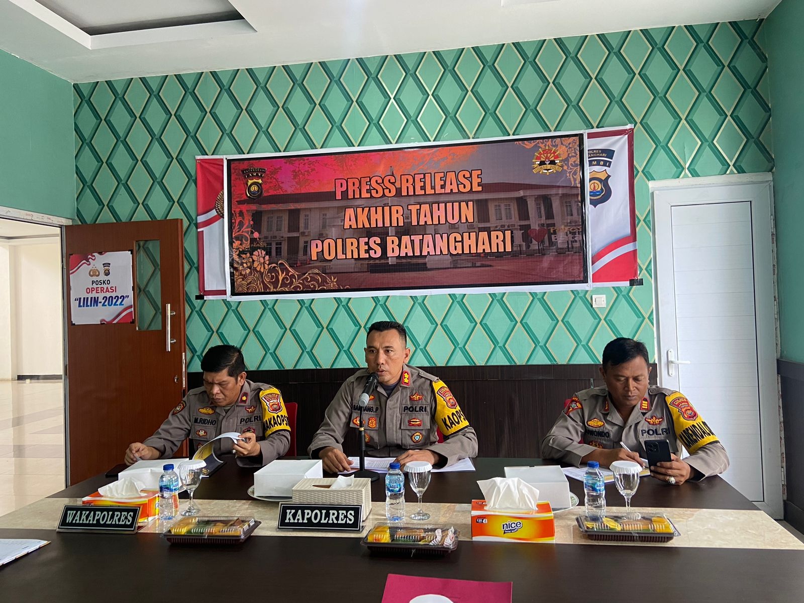 Polres Batanghari Gelar Konferensi Pers Akhir Tahun, Kriminalitas Menurun, Narkoba Meningkat