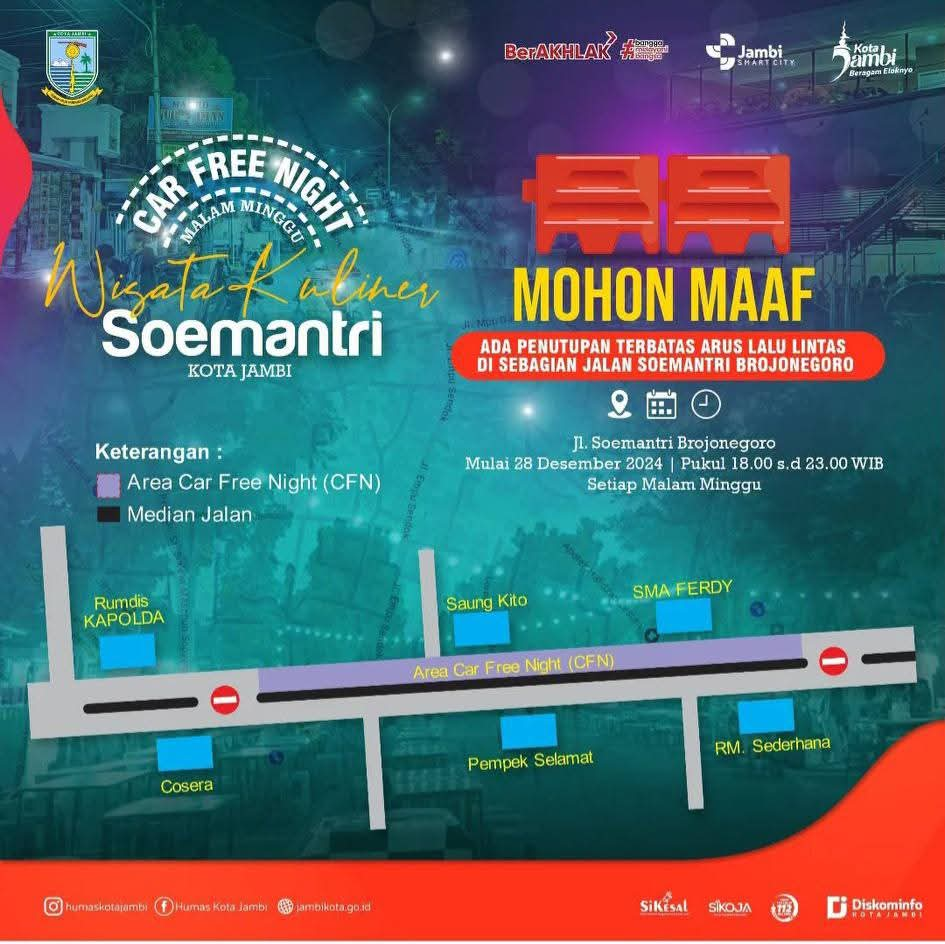 Pemkot Akan Launching Car Free Night Jalan Soemantri, Ini Rekayasa Lalu Lintasnya