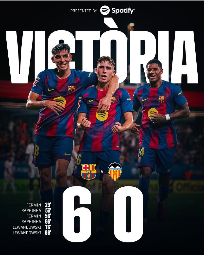 Tanpa Lamine Yamal, Barcelona Lumat Valencia 6-0