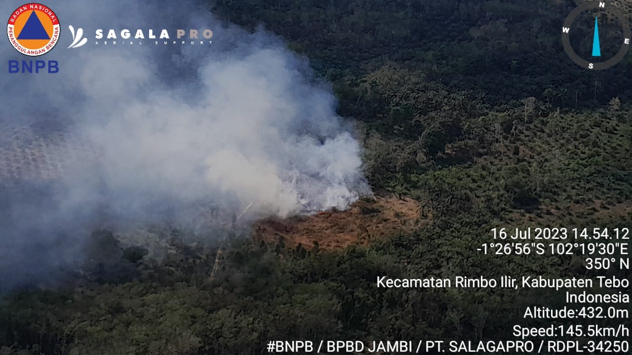 Lahan di Tebo Terbakar Seluas 24,71 Hektar, Satgas Karhutla Padamkan Api Pakai Helikopter