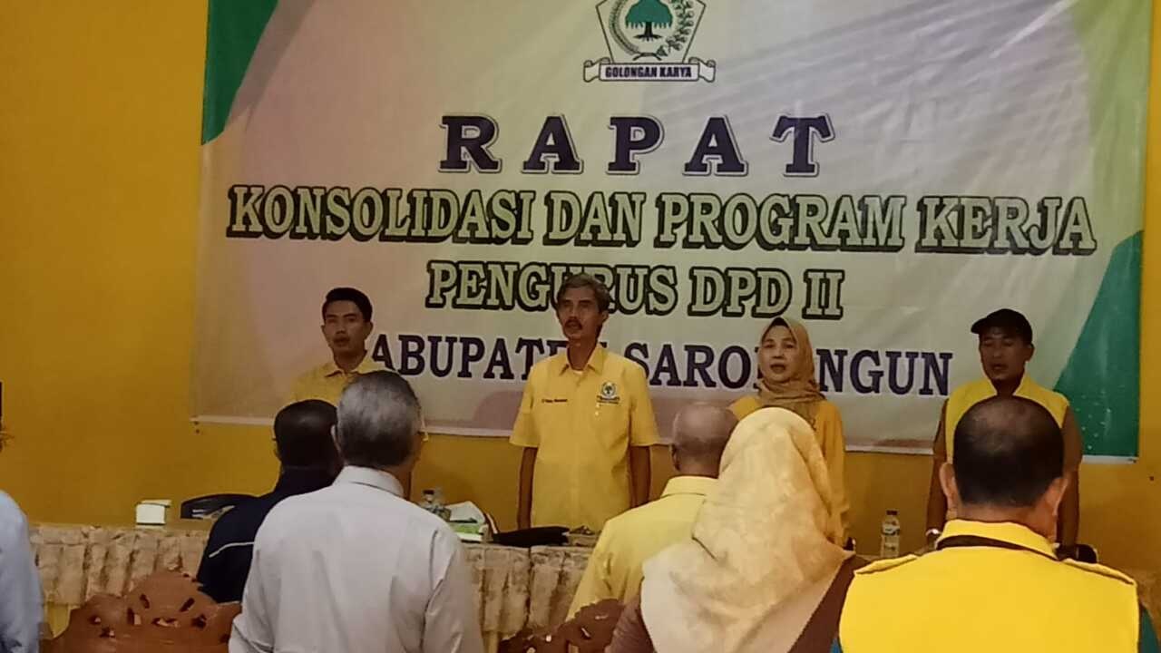 Perkuat Posisi Plt Ketua Golkar Sarolangun,Indra Armendaris Kumpulkan Pengurus