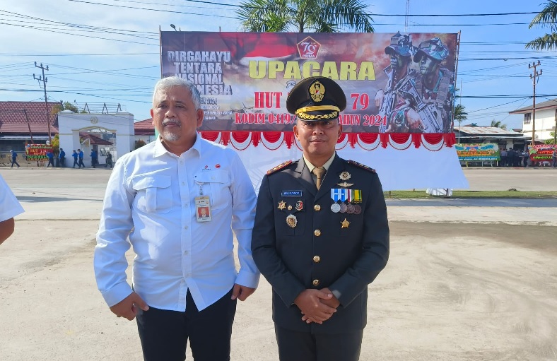 HUT TNI Ke 79, SKK Migas - PetroChina Menyerahkan Bantuan CSR Pembangunan Kantor Koramil Betara