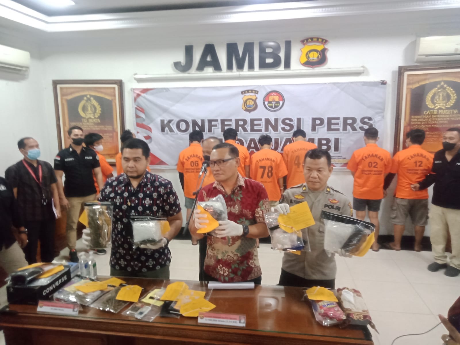 Ditresnarkoba Polda Jambi Amankan 3 Kilogram Sabu Asal Riau 