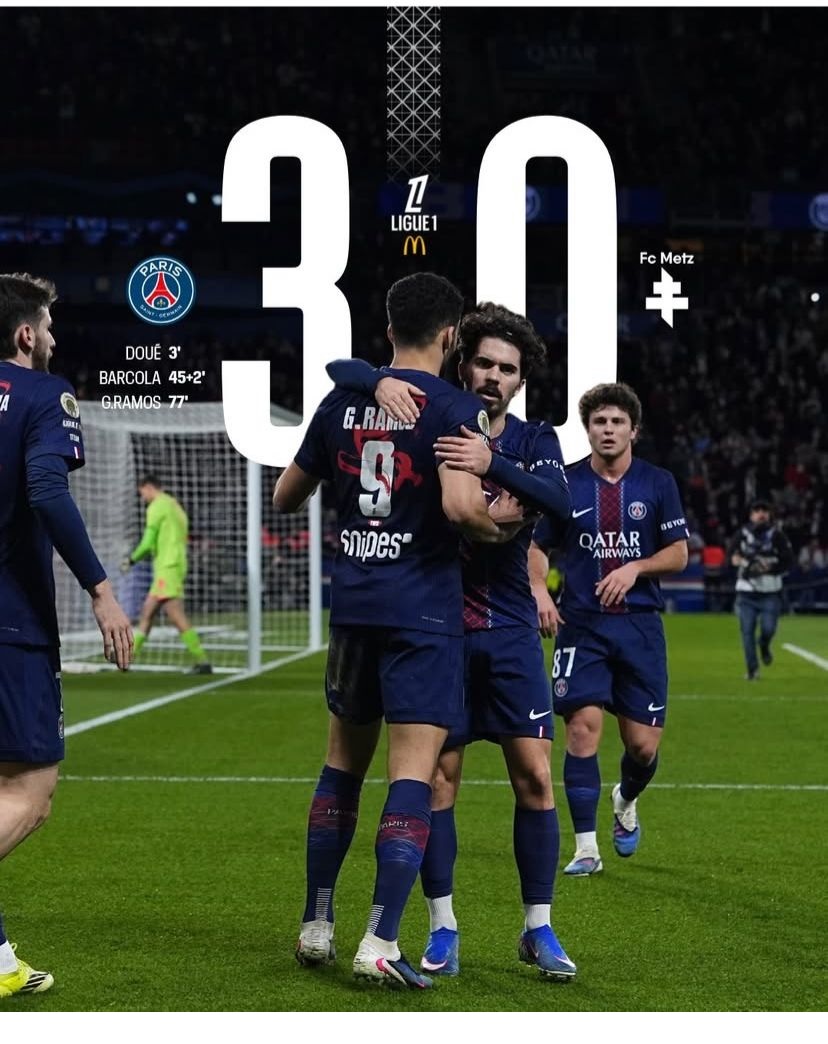 Bantai Metz 3-0, PSG Rebut Puncak Klasemen