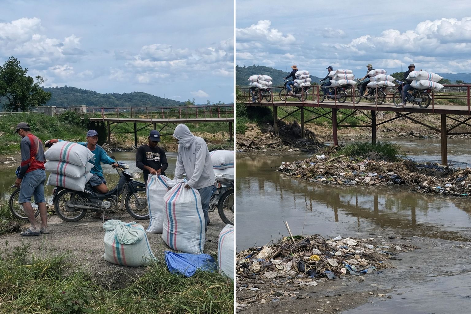 Warga Lima Desa Tanjung Pauh Mudik Desak Perbaikan Jembatan