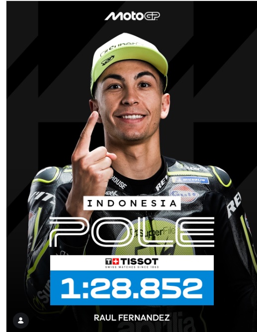 Raul Fernandez Amankan Pole Position Perdana Musim Ini di GP Indonesia