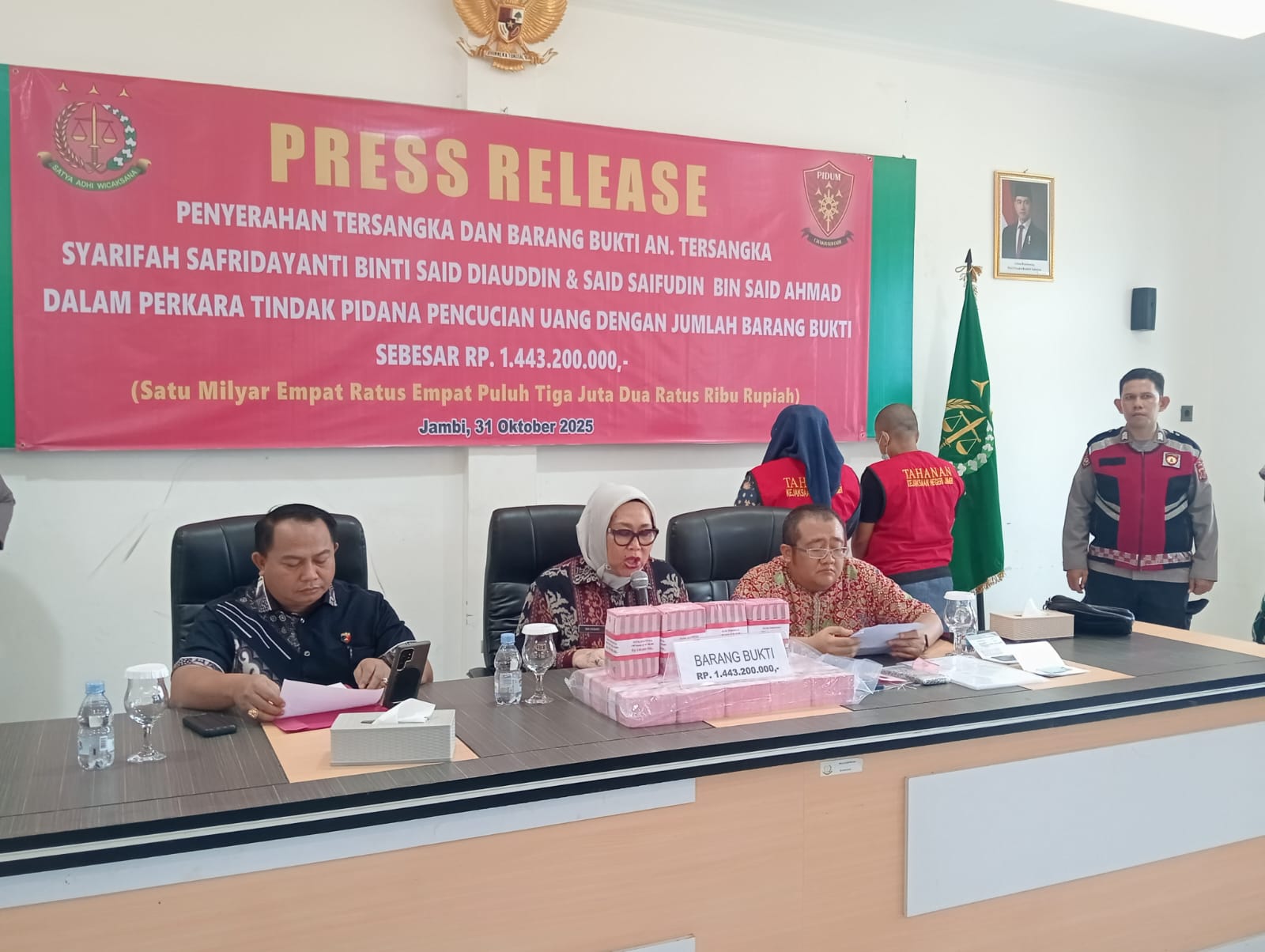 Kejari Jambi Terima Pelimpahan Kasus TPPU Narkotika , Rp1,4 Miliar Disita