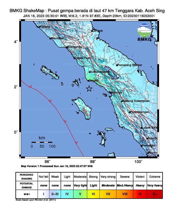 Aceh Diguncang Gempa 6,2, Getaran Terasa Hingga Malaysia