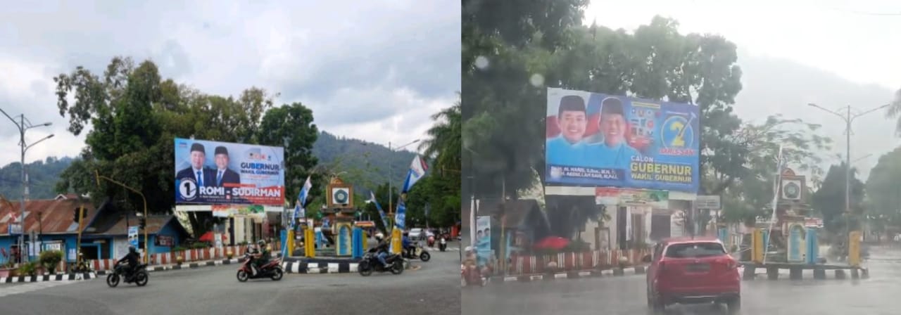 APK Romi-Sudirman Tiba-tiba Diganti APK Bergambar Haris-Sani Di Sungai Penuh