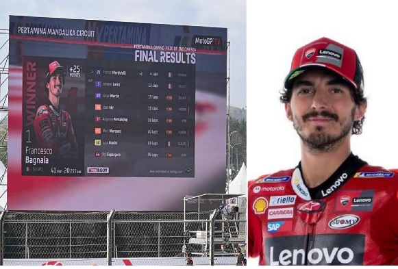 Bagnaia Juara MotoGP Mandalika 2023! Marc Marques Apes Lagi