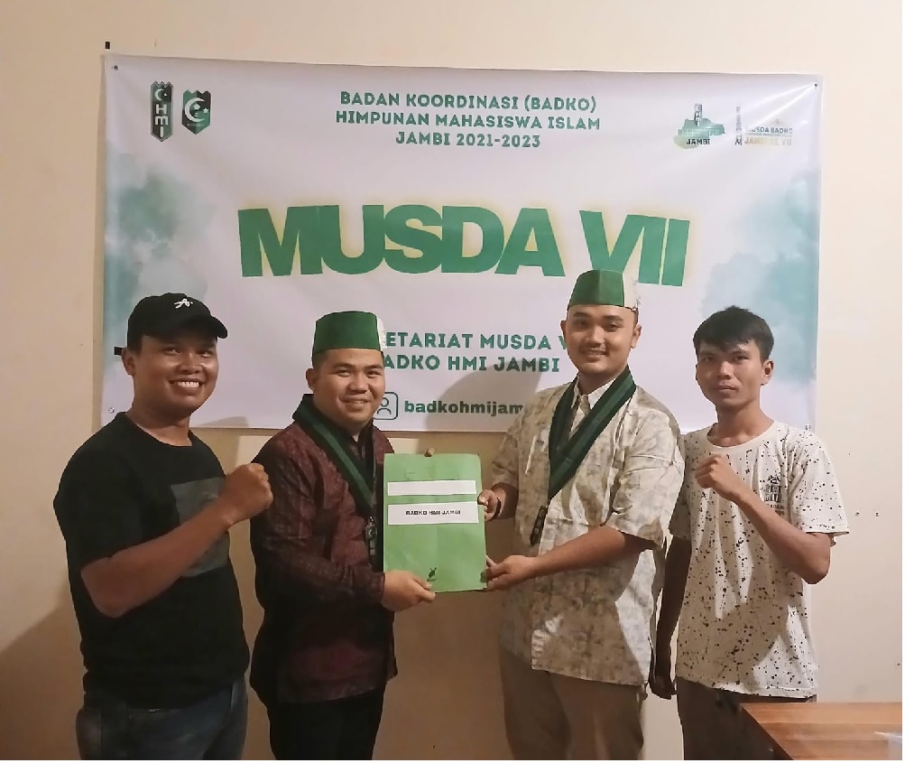 Kembalikan Formulir, Ozi Saifirman Resmi Mendaftar Sebagai Calon Ketum Badko HMI Jambi