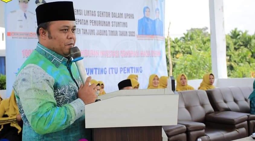 Wabup Tanjabtim Buka Konvergensi Stunting di Sabak Barat