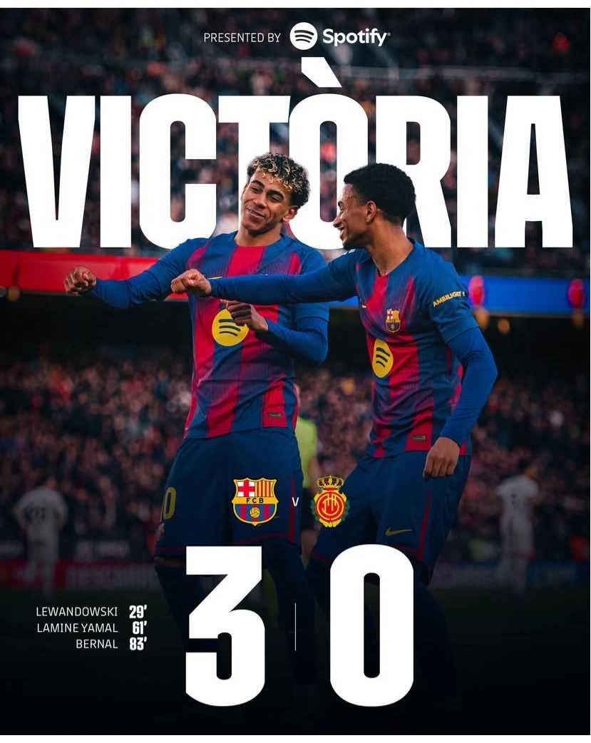  Bantai Mallorca 3-0, Barcelona Makin Kokoh di Puncak Klasemen