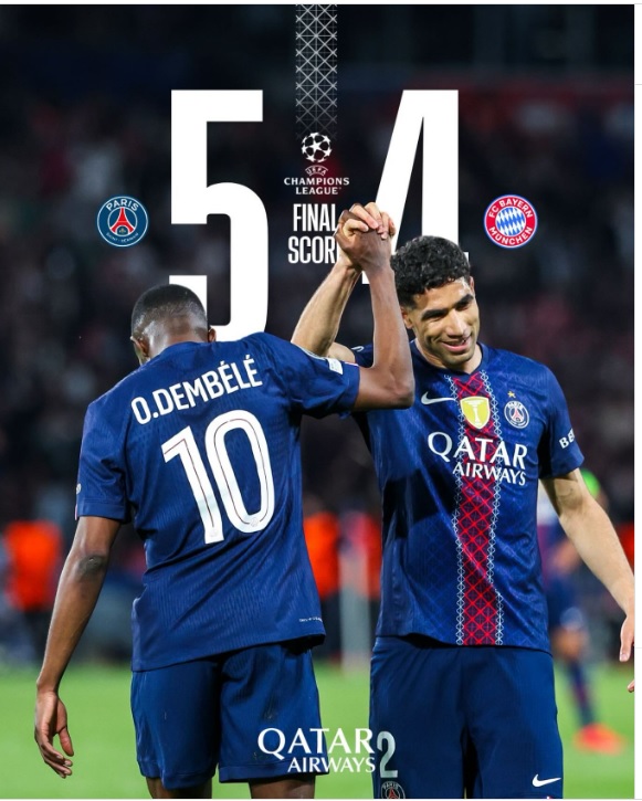 Dramatis! PSG Kalahkan Bayern Munchen 5-4, Leg Pertama Semifinal Liga Champions