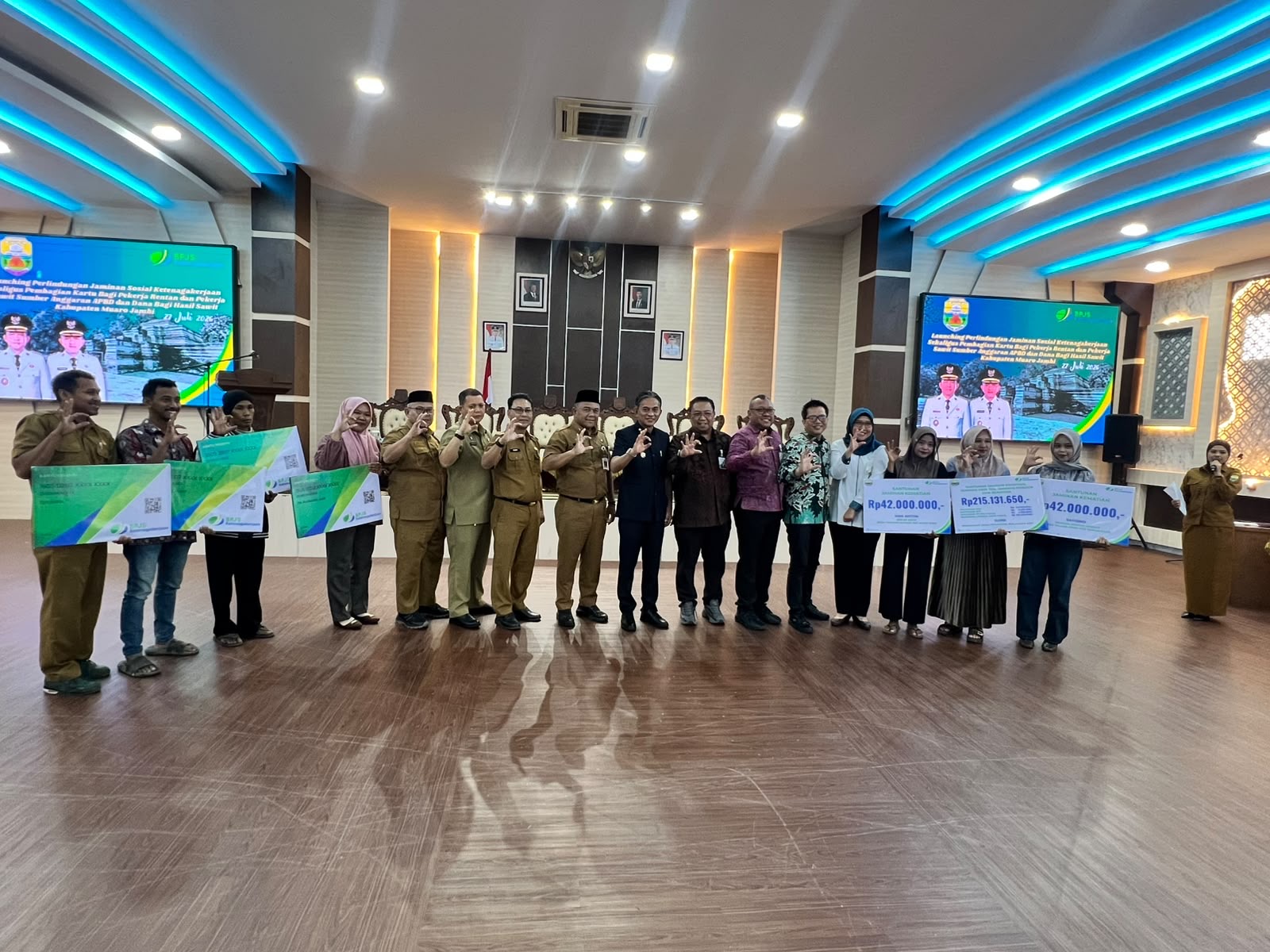 Launching Perlindungan 3.329 Pekerja Rentan di Muaro Jambi Melalui DBH Sawit