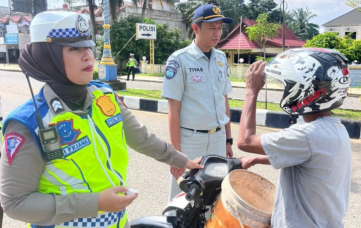 Jasa Raharja dan Tim Samsat Tebo Adakan Razia Kendaraan Bermotor di Tiga Lokasi