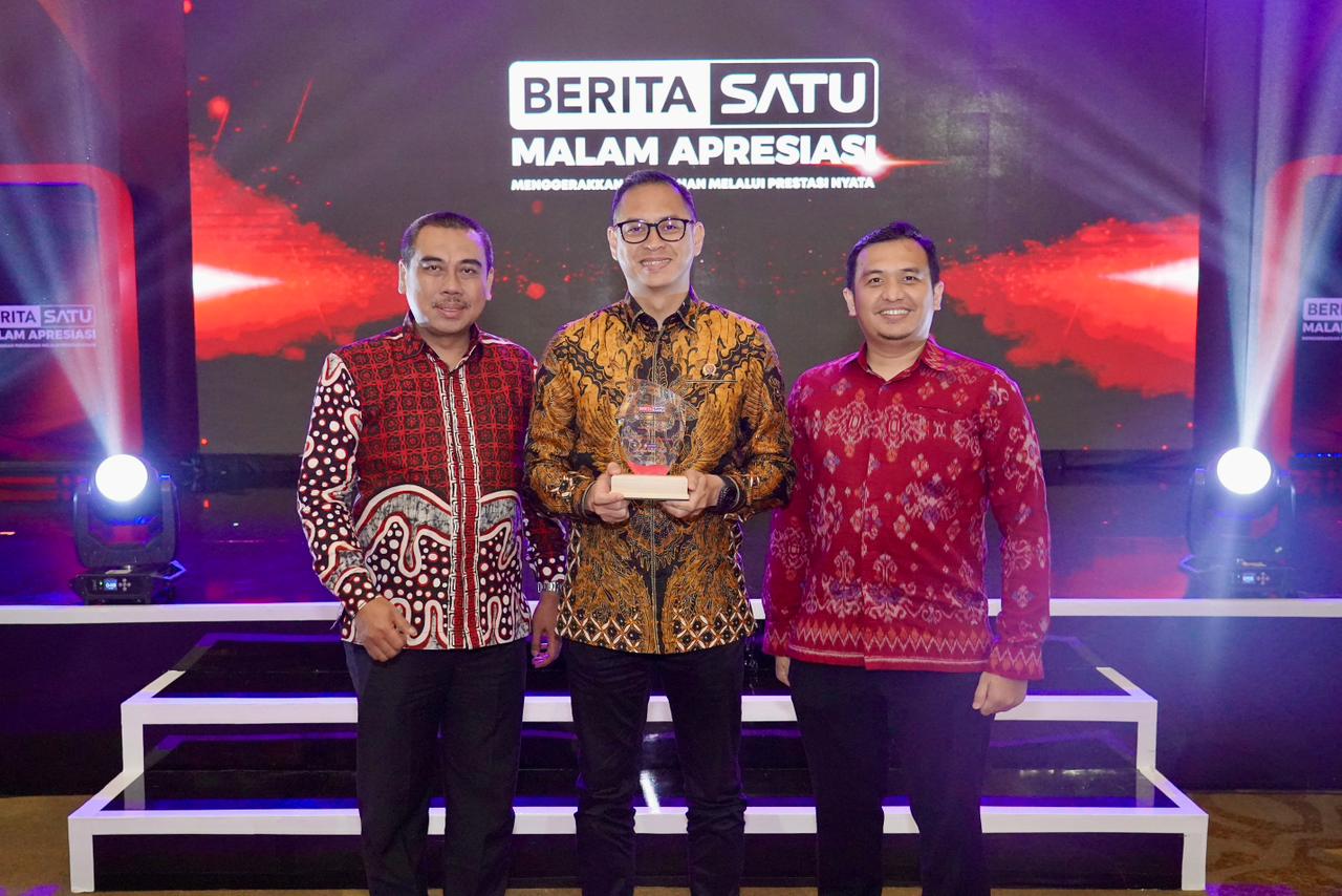 Kementerian ATR/BPN Raih Apresiasi BeritaSatu 2025 Kategori Inovasi Teknologi dan Layanan Publik