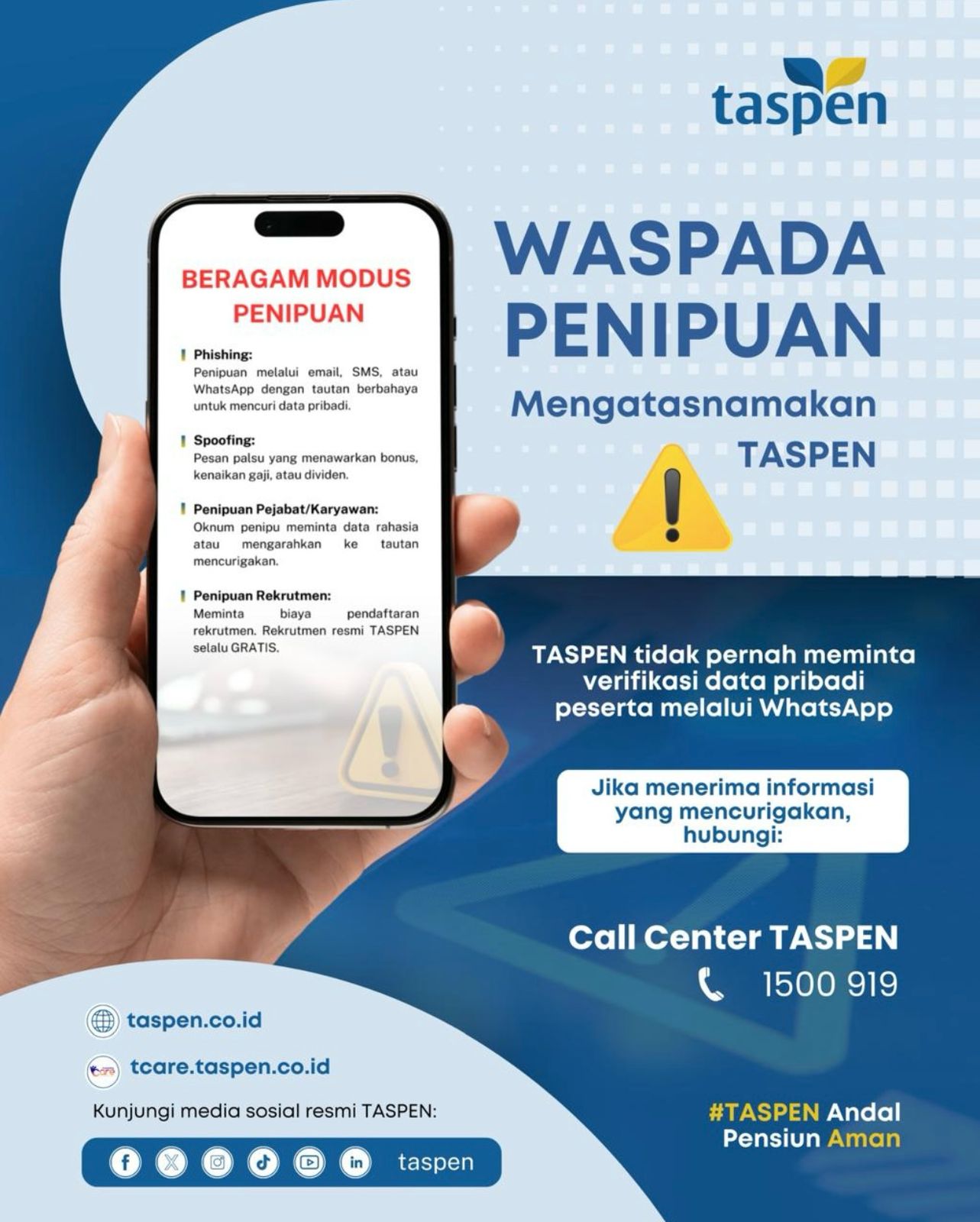 Waspada, ini Ragam Modus Penipuan Mengatasnamakan Taspen