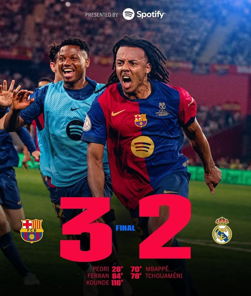 Barcelona Juara Copa Del Rey Usai Singkirkan Real Madrid 3-2