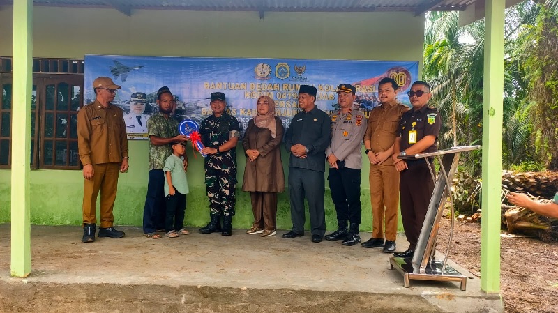 Kodim 0419/Tanjab Gandeng Baznas Tanjabtim, Resmikan Bantuan Bedah Rumah di Kota Raja