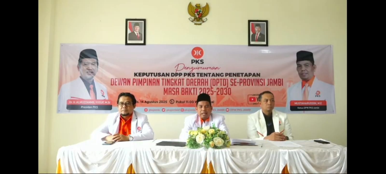 PKS Jambi Resmi Umumkan Pengurus Baru DPD Kabupaten/kota 