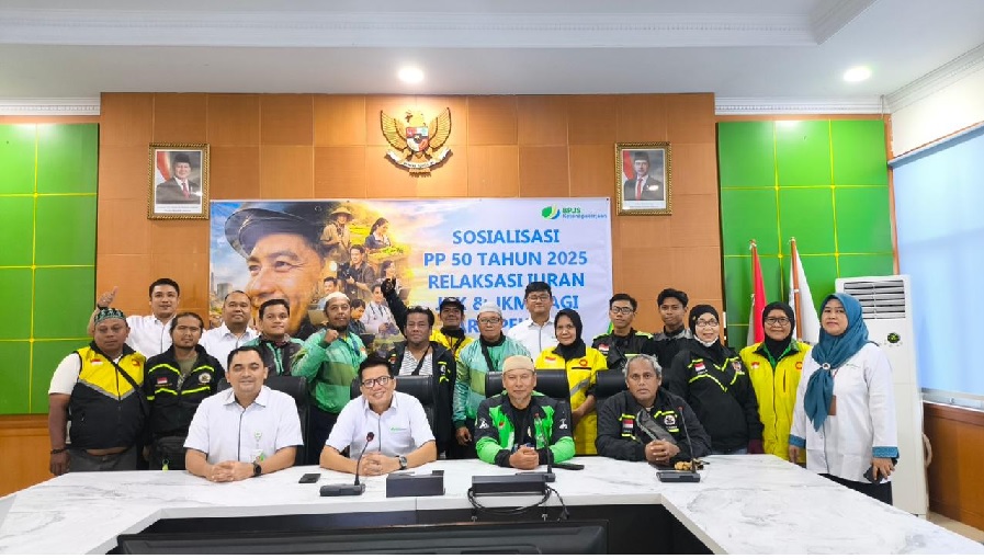 Discount 50% , BPJS Ketenagakerjaan Sosialisasikan Manfaat Kepesertaan kepada Ojol