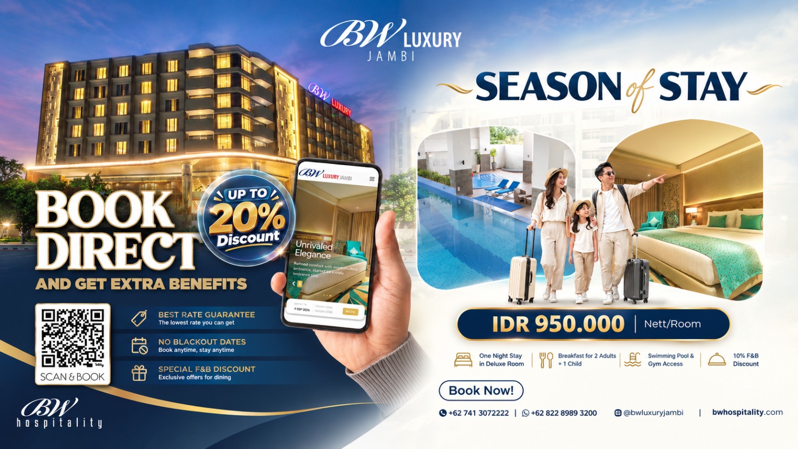 BW LUXURY JAMBI LUNCURKAN “SEASON OF STAY”  Promo Menginap Spesial dengan Harga Rp950.000 Nett