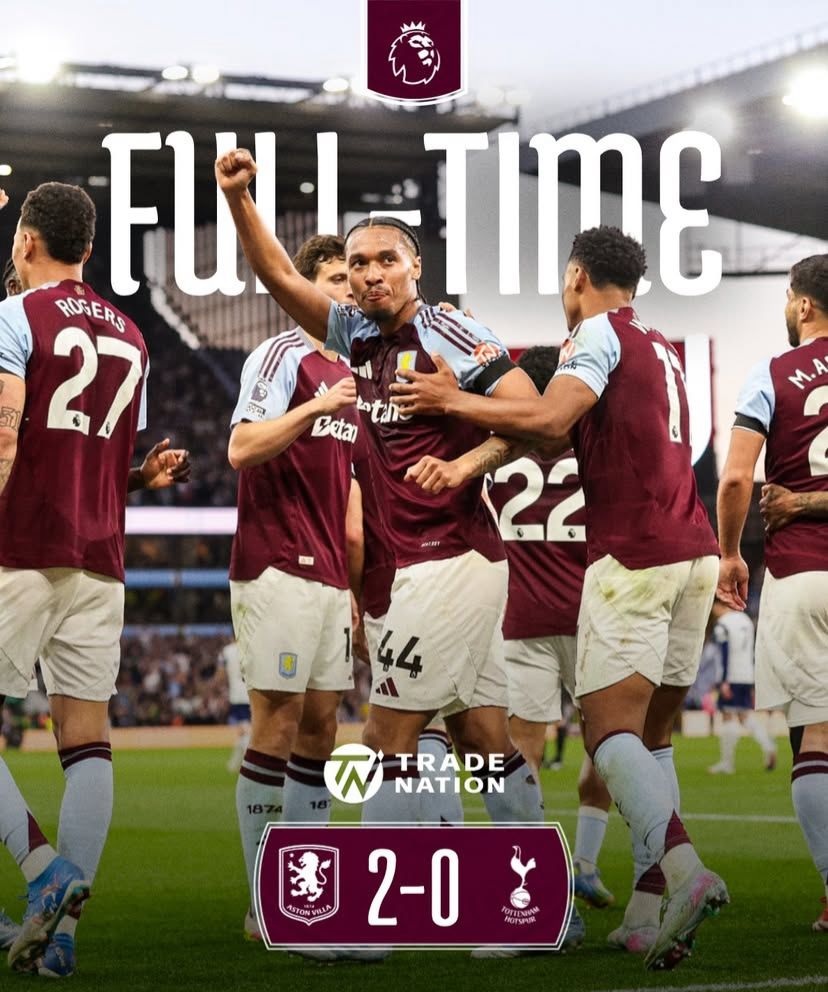 Sikat Tottenham 2-0, Aston Villa Jaga Asa ke Liga Champions