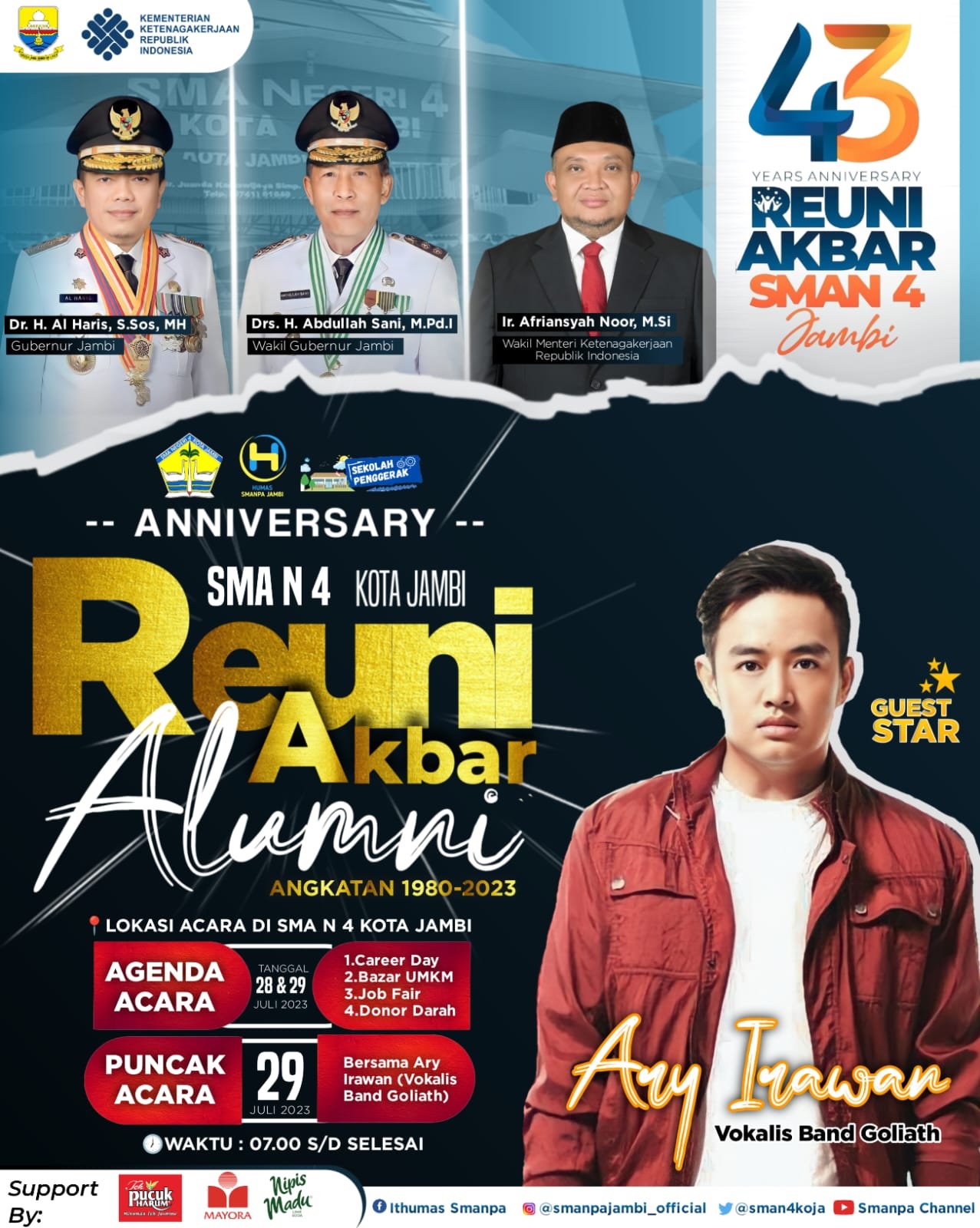 Bakal Dihadiri Tamu Istimewa, Ini Agenda Kegiatan Reuni Akbar dan Aniversarry SMAN 4 Kota Jambi