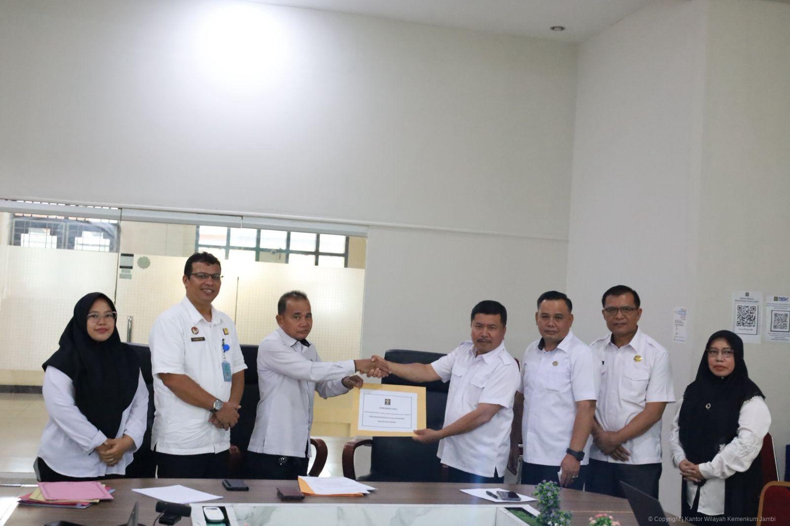 Tujuh Ranperbup Kerinci Diharmonisasi oleh Kanwil Kemenkum Jambi