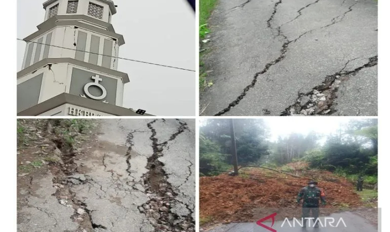 Tapanuli Utara Diguncang Gempa Satu Warga Meninggal dan 875 Rumah Rusak
