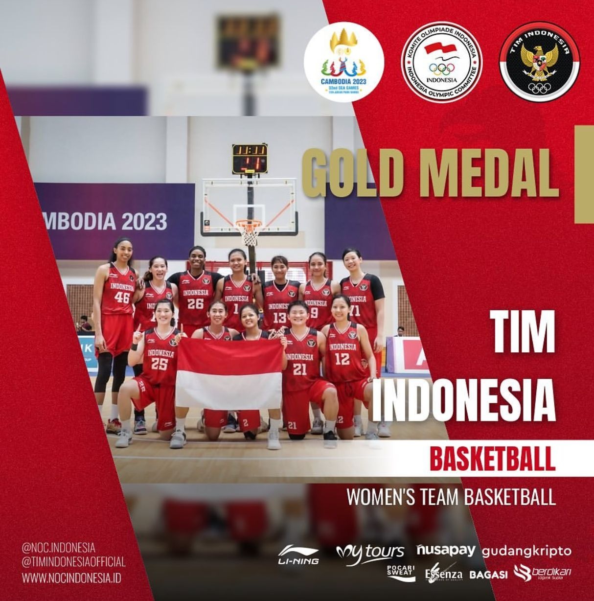 SEA Games 2023, Basket Putri Indonesia Perdana Dapatkan Medali Emas