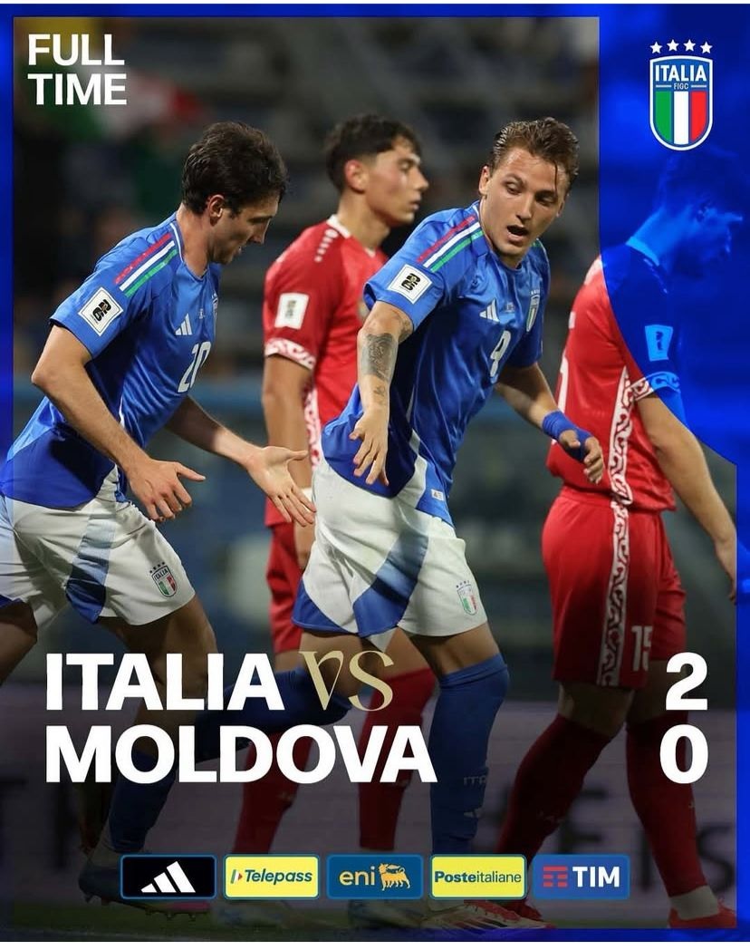  Gebuk Moldova 2-0, Italia Langsung Merangsek Peringkat 3 Klasemen Sementara
