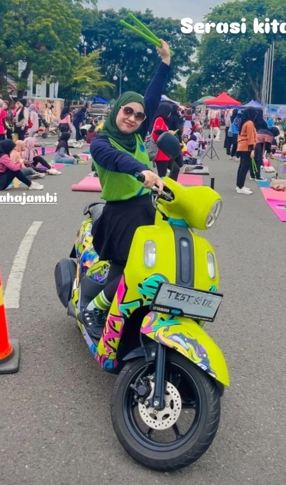 Puluhan Peserta Antusias Mengikuti Puondfit Bersama Yamaha Fazzio Hybrid