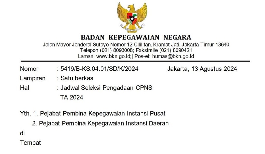  Resmi! Pemerintah Buka Pendaftaran Seleksi CPNS pada 20 Agustus 2024