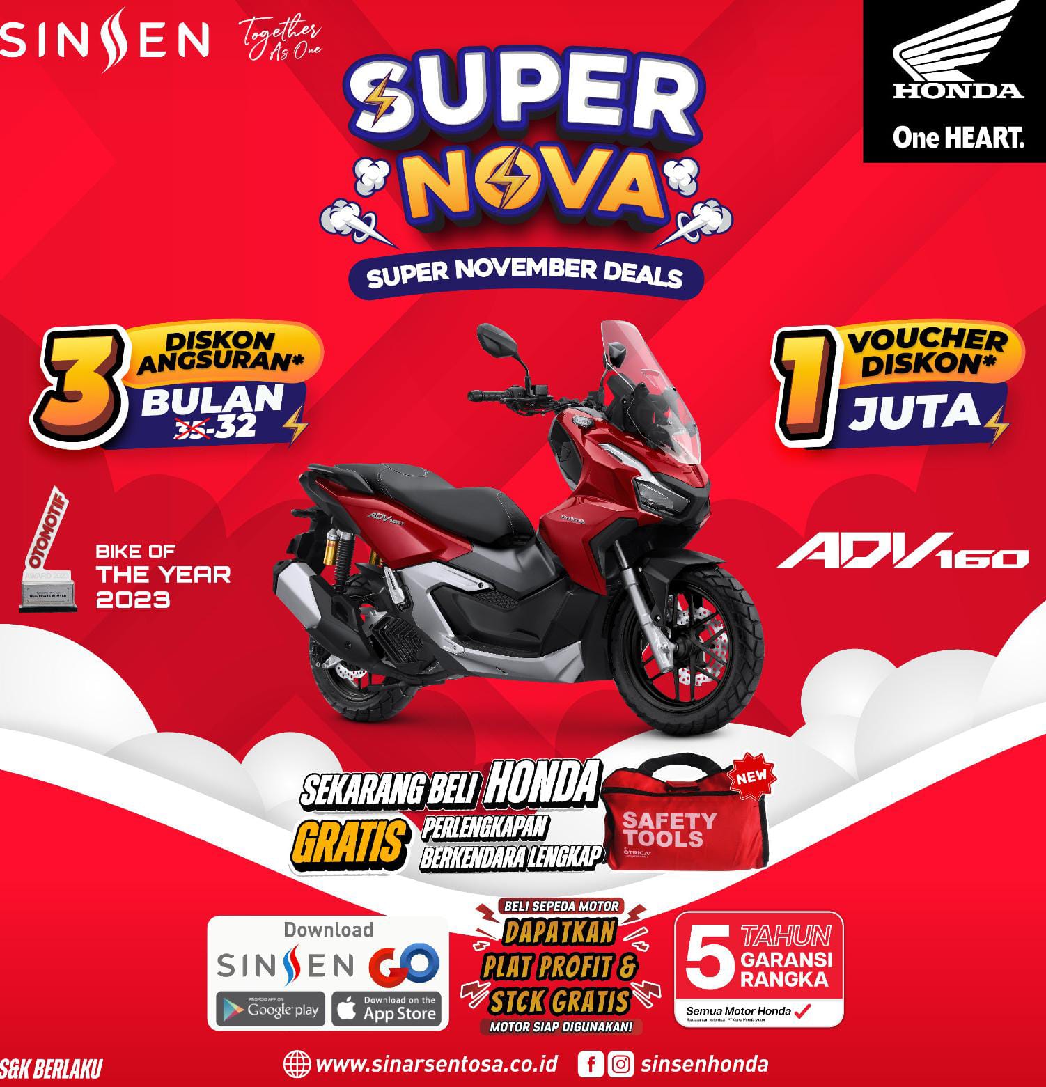 Honda ADV160 Kini Lebih Terjangkau, Segera Bawa Pulang dan Jelajahi Jalanan