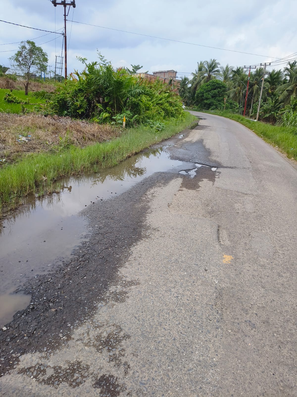 Jalan Nasional Rusak di Kecamatan Bram Itam