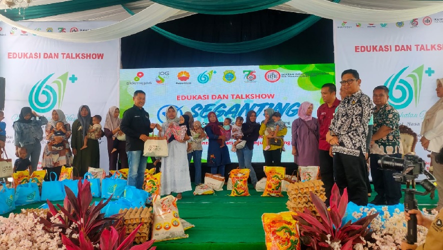 SKK Migas PetroChina Berikan Bantuan Untuk Ibu Hamil-Menyusui dan Stunting di Tanjabtim