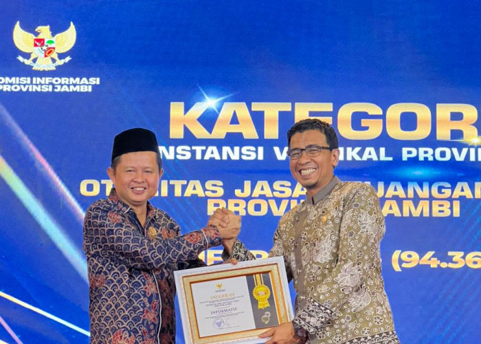 OJK Provinsi Jambi Raih Anugerah Keterbukaan Informasi Publik dari KIPD 